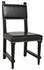 Kerouac Birch Chair in Distressed Black Leather by Noir Furniture