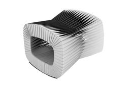 Seat Belt Ottoman Grey/Black by PHILLIPS COLLECTION