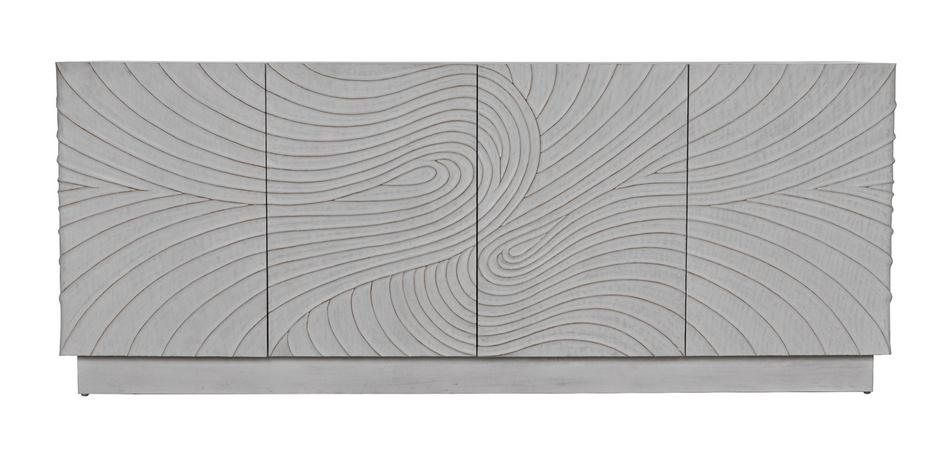 Cavalier Mahogany and Veneer Sideboard in White Wash Finish by Noir Furniture