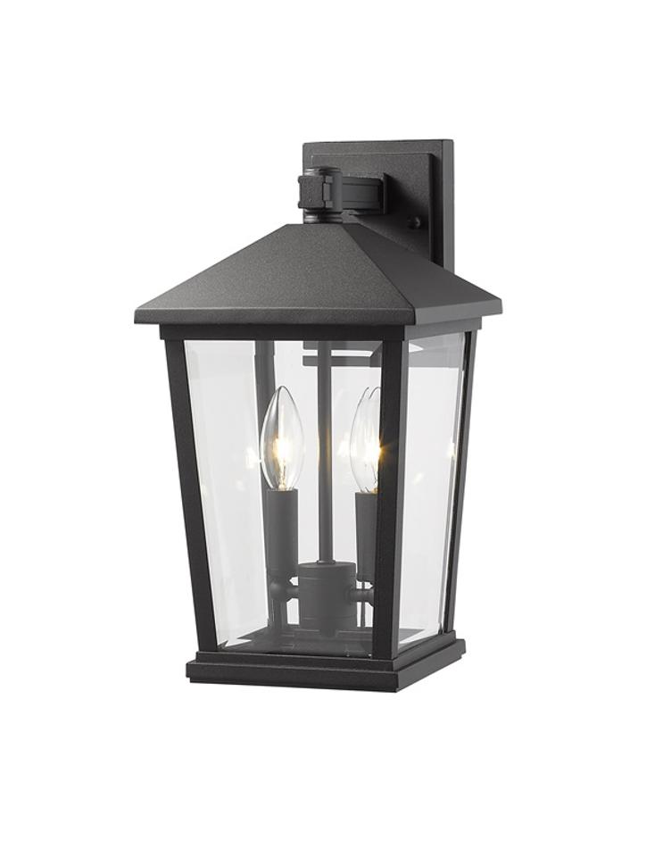 Beacon 2 Light Outdoor Wall Sconce in Black Finish by Z-Lite