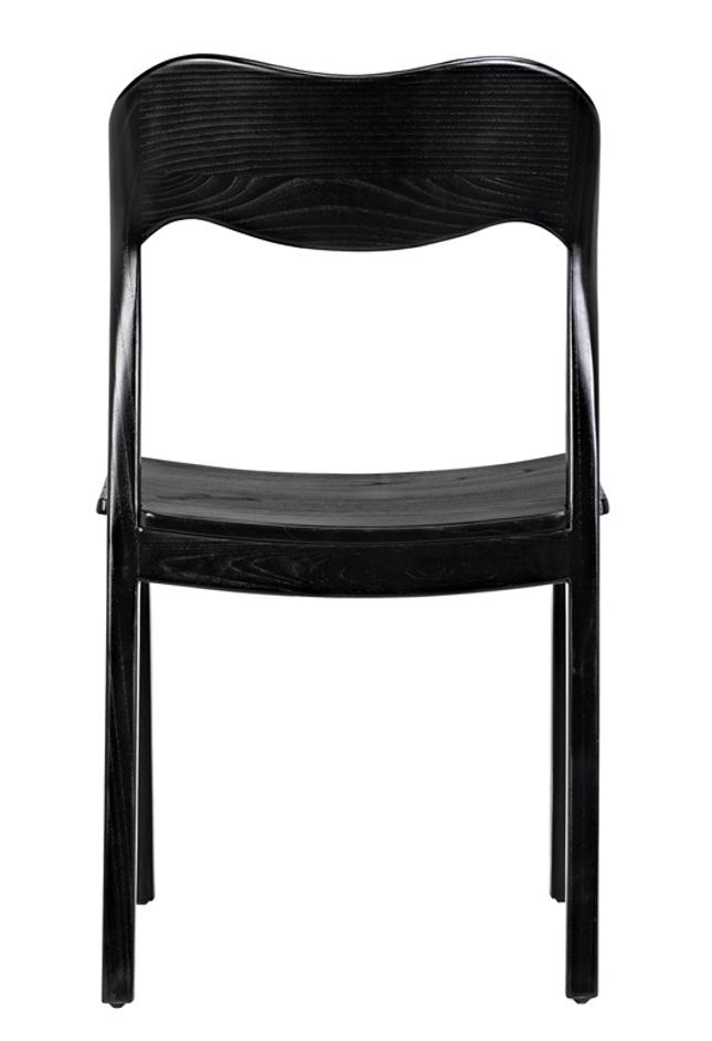 Weller Sungkai/Mindi Chair in Charcoal Black by Noir Furniture