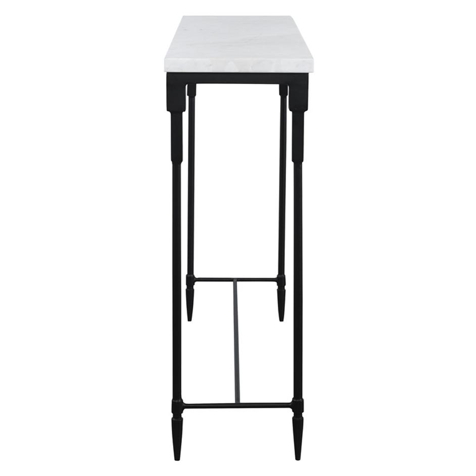 Bourges White Marble Console Table by Uttermost