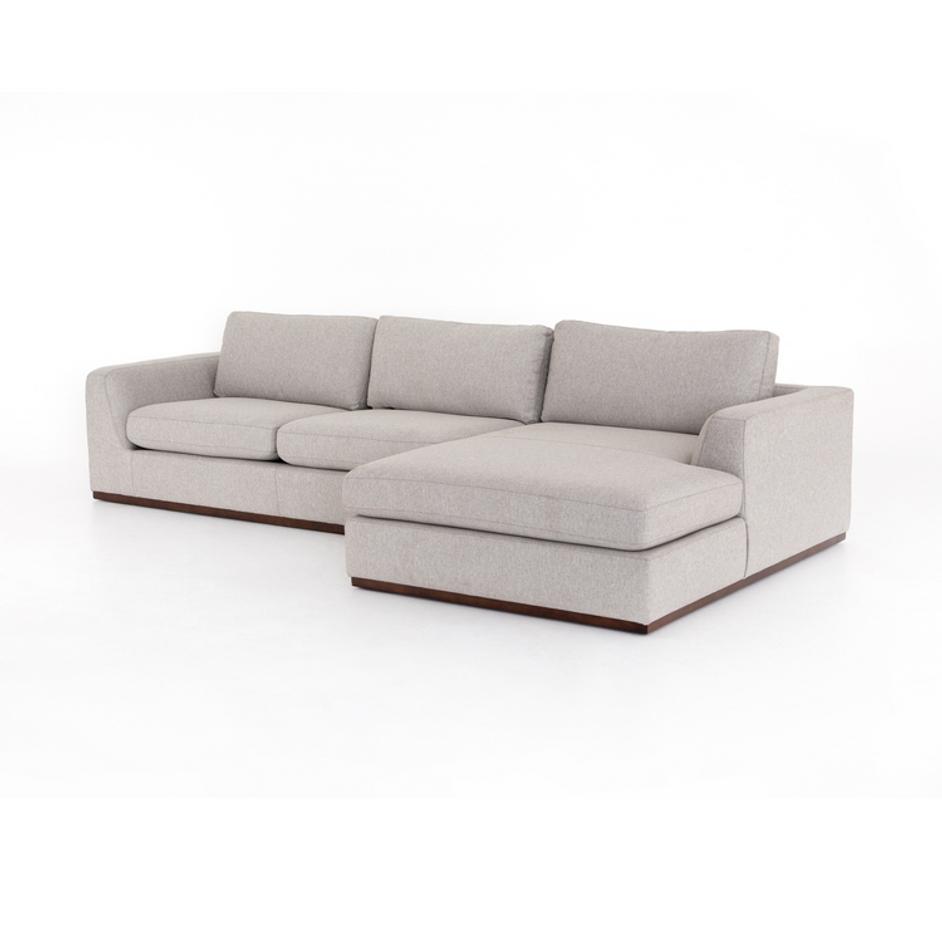 Colt 2 Pc Sectional Raf Chaise in Aldred Silver by FOUR HANDS