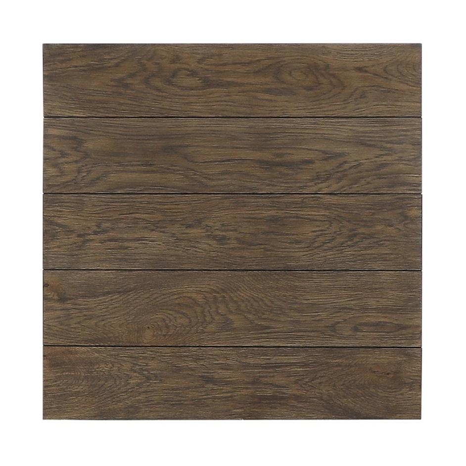 Duncan Reclaimed Pine 26" End Table Suede Brown/Carbon Black by Classic Home