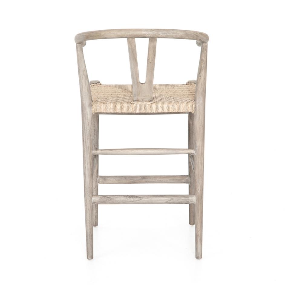 Muestra Bar Stool-Weathered Grey by FOUR HANDS