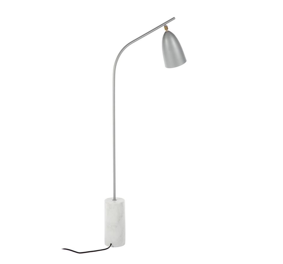 Loren Floor Lamp - Silver/White Marble by GALLA HOME