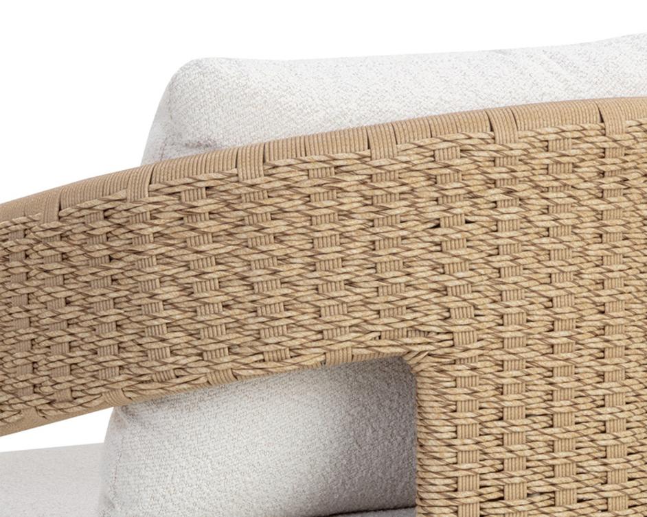 PYLOS DINING ARMCHAIR - NATURAL - LOUIS CREAM by Sunpan