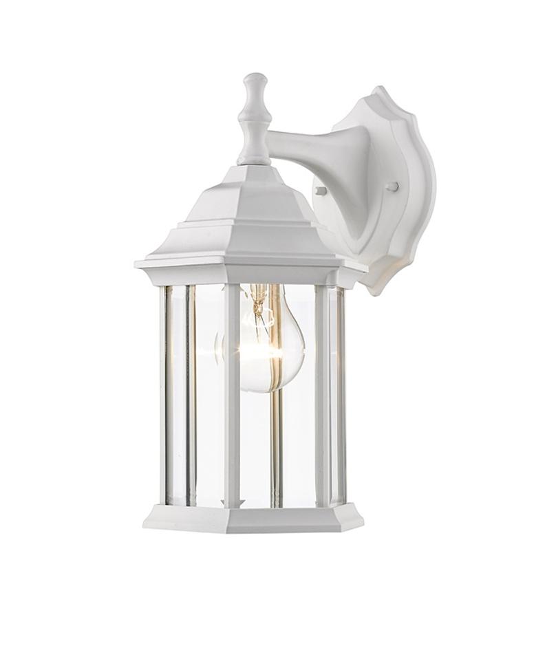 Waterdown 1 Light Outdoor Wall Light in Gloss White Finish by Z-Lite