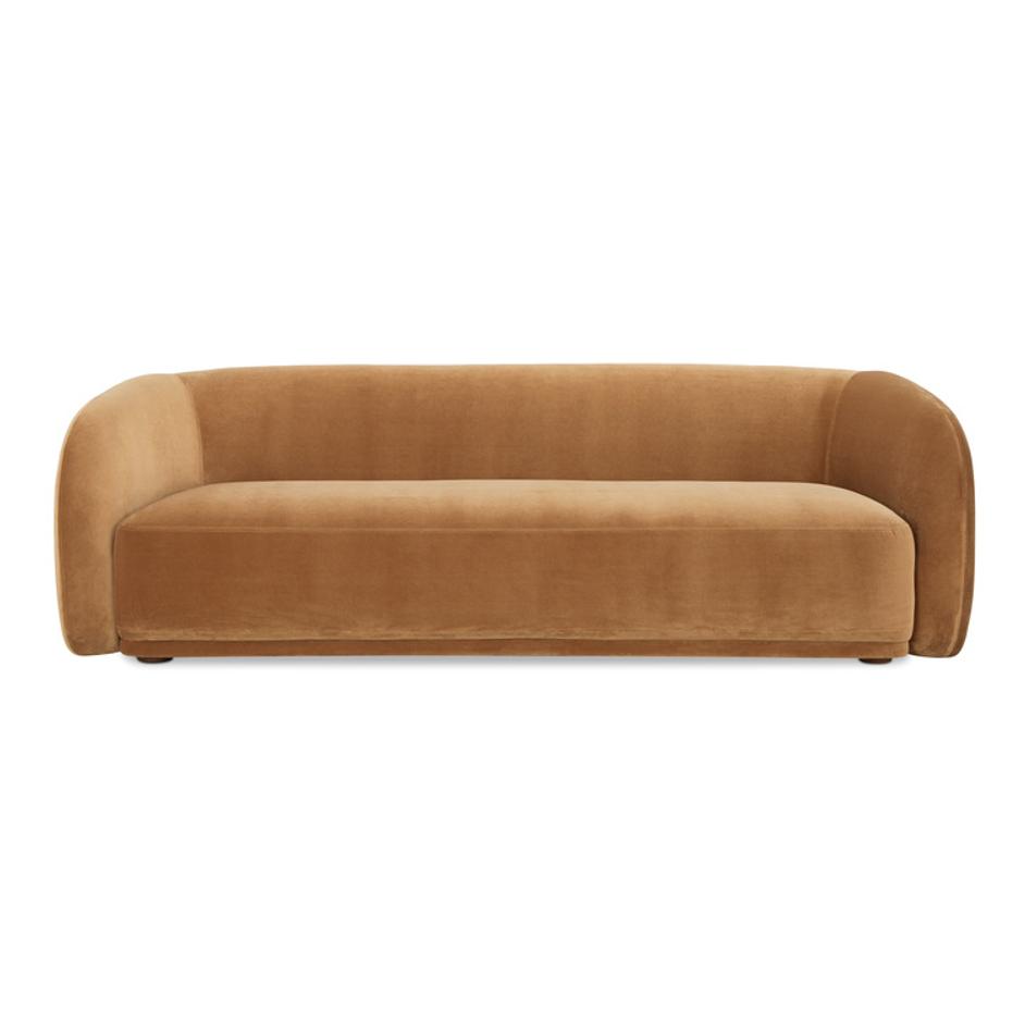 Faye Sofa Tan Faux Mohair by Moes Home