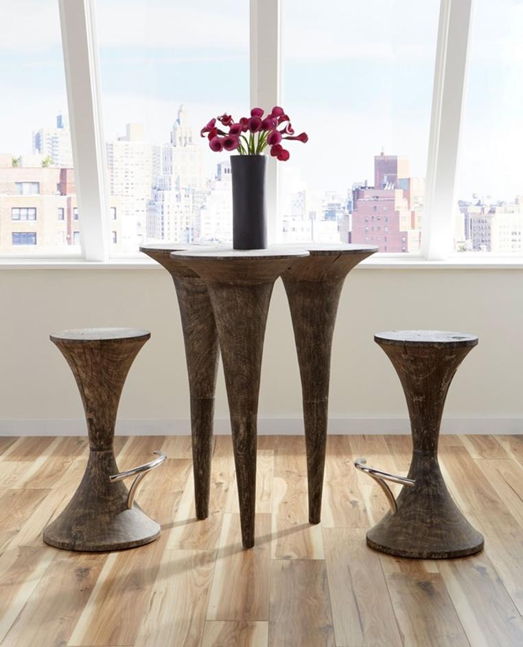 Butterfly Bar Table, Grey Stone by PHILLIPS COLLECTION