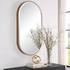 Lago Oval Gold Mirror by Uttermost
