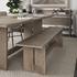 Aida 18H Light Gray Wood Dining Bench by Mercana