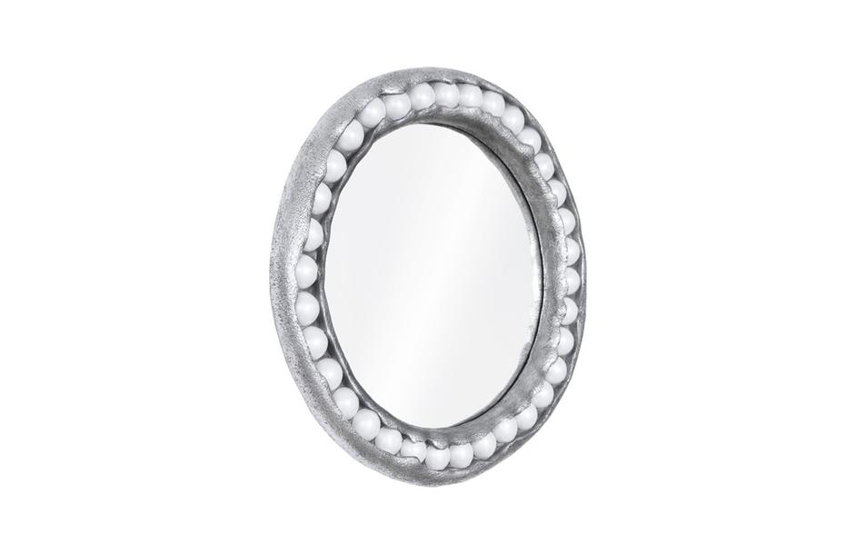 Pearl Mirror, Silver Leaf, Round by PHILLIPS COLLECTION