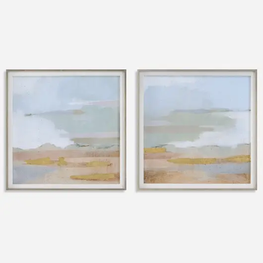 Abstract Coastline Framed Prints, S/2 by Uttermost