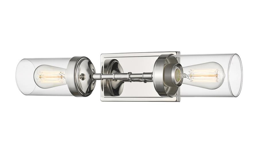 Calliope 2 Light Wall Sconce in Polished Nickel Finish by Z-Lite