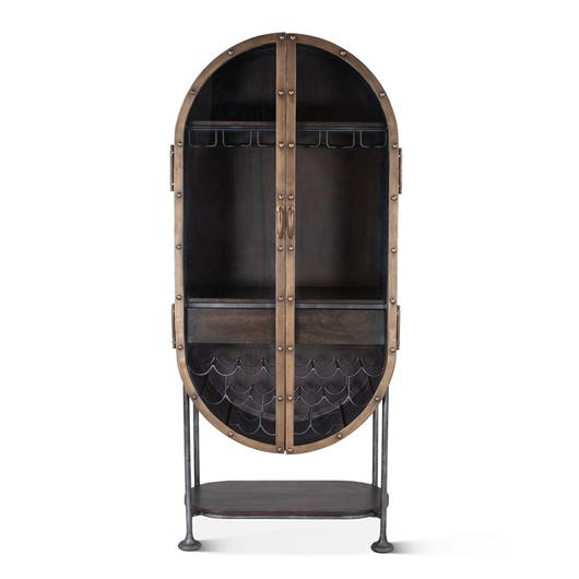 Bowery Tall Oval Bar Cabinet by Home Trends & Design