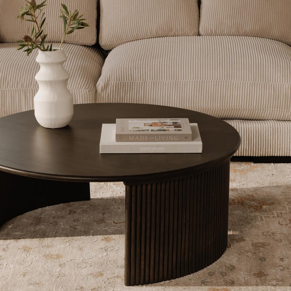 Penny Large Coffee Table Dark Brown by Moes Home