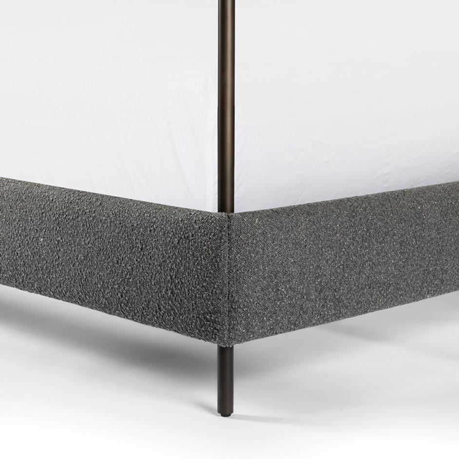 Anderson Canopy King Bed - Knoll Charcoal by Four Hands