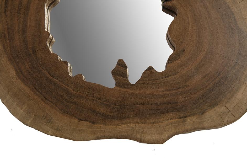 Molten Mirror Wall Tile, Poured Brass in Wood by PHILLIPS COLLECTION