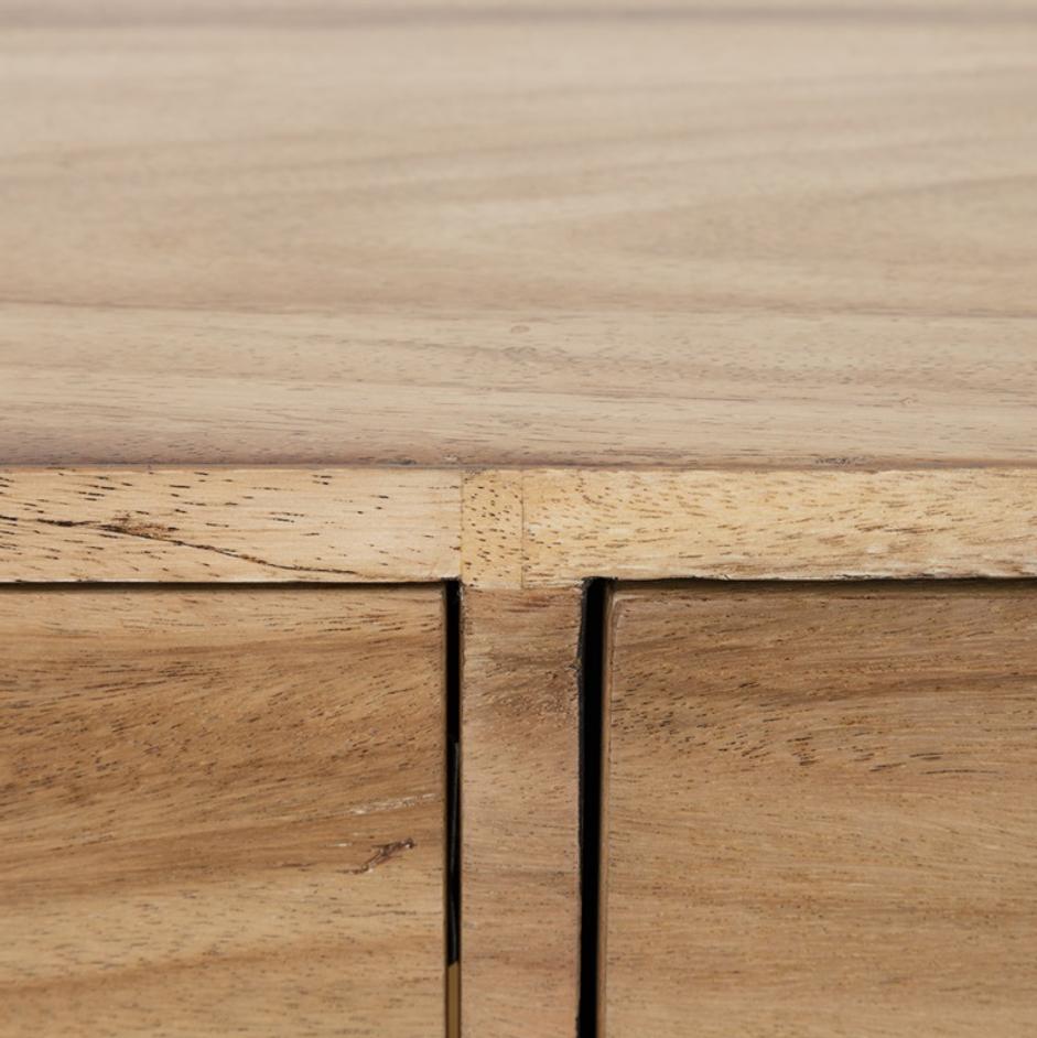 Lunas Executive Desk In Gold Guanacaste by FOUR HANDS