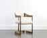BEAUMONT DINING ARMCHAIR - ANTIQUE BRASS - RHEA LIGHT BARLEY by Sunpan