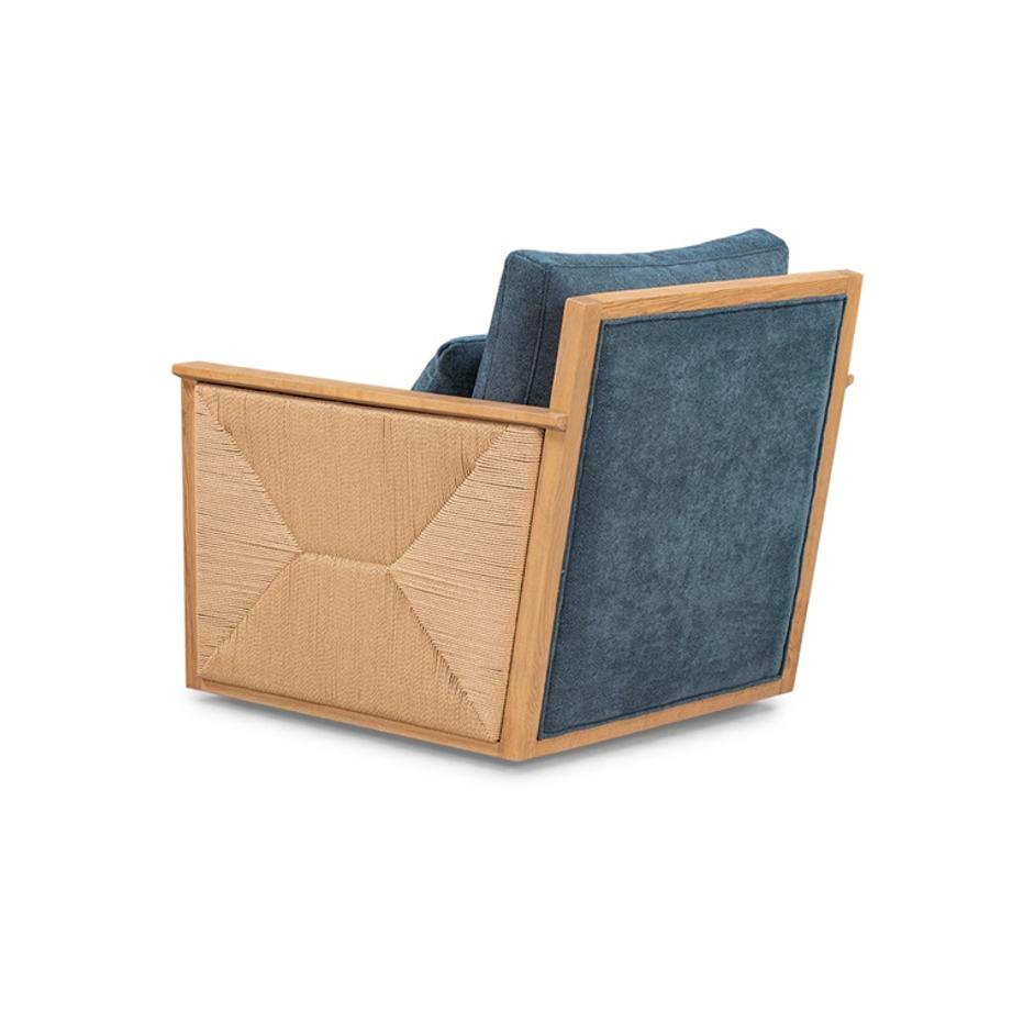 Norman Swivel Accent Chair Teal by Classic Home