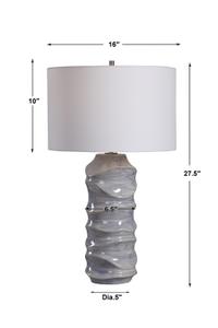 Waves Blue & White Table Lamp by Uttermost