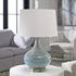 Celinda Blue Gray Glass Lamp by Uttermost