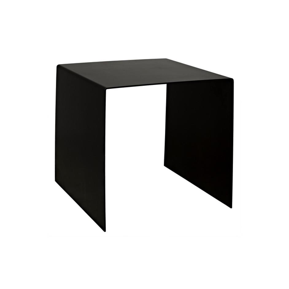 Yves Side Table, Medium, Black Steel by Noir Furniture