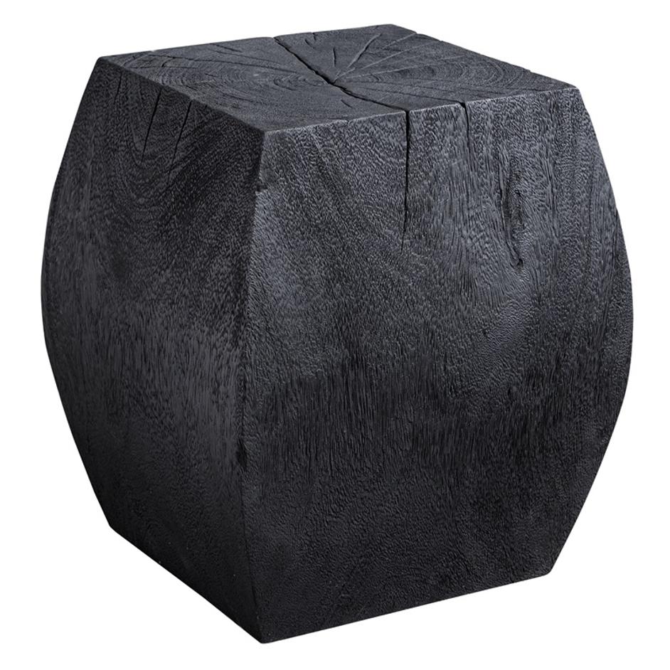 Grove Black Wooden Accent Stool by Uttermost