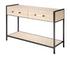 Cassius Faux Shagreen 2-Drawer Console, Taupe by Jamie Young