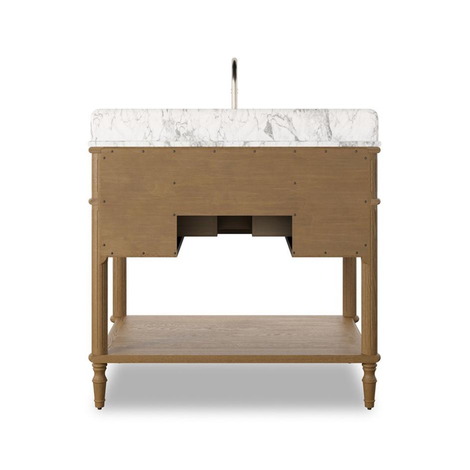 Toulouse Single Vanity - Washed Blonde Oak Veneer by Four Hands