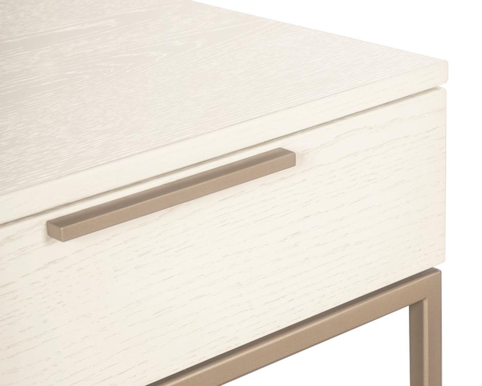 REBEL CONSOLE TABLE WITH DRAWERS - CHAMPAGNE GOLD - CREAM by Sunpan