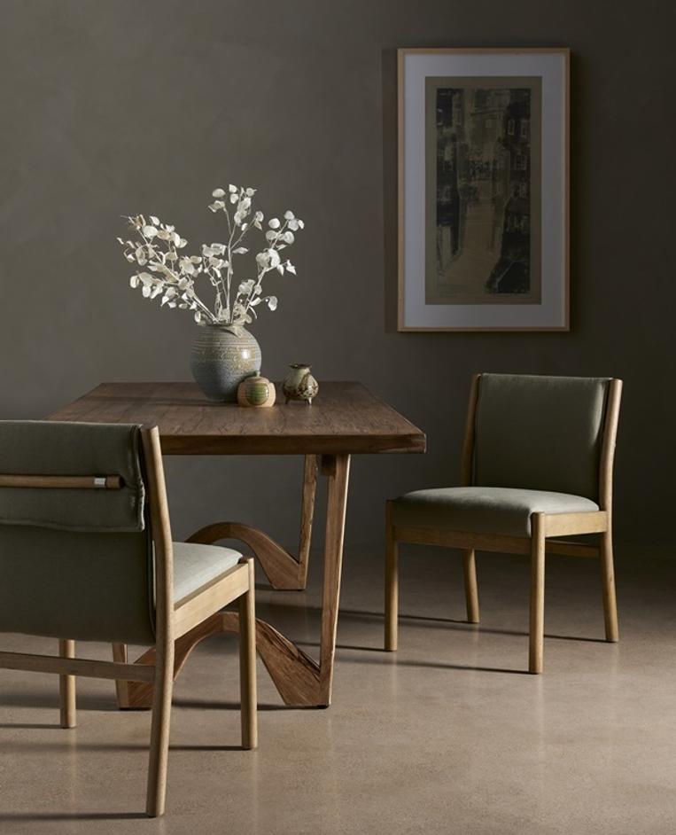 Hito Dining Chair In Villa Olive by FOUR HANDS