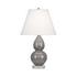 Smokey Taupe Small Double Gourd Accent Lamp by Robert Abbey