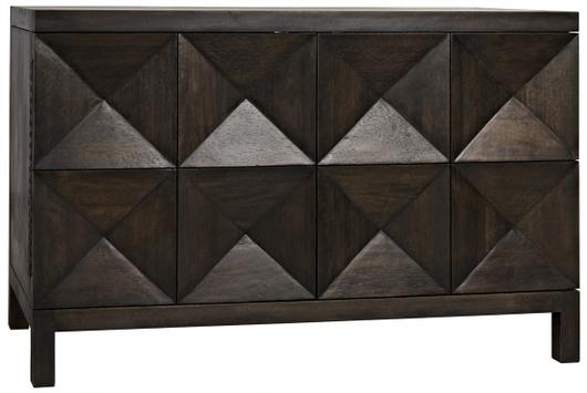Quadrant Ebony Walnut 2-Door Sideboard by Noir Furniture