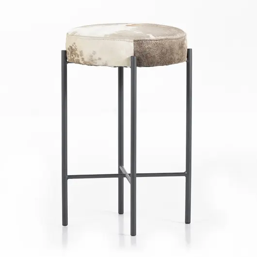 Nocona Stool In Speckled Hide In Counter by FOUR HANDS