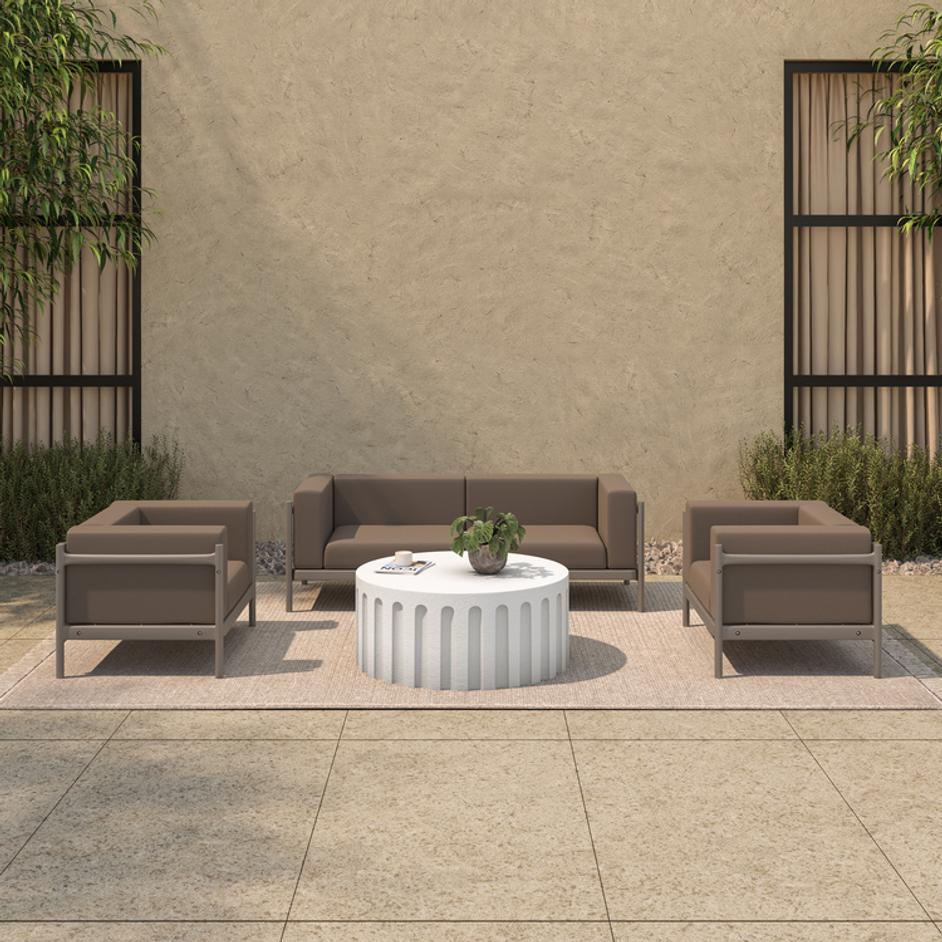 Eris Outdoor Coffee Table White by Moes Home