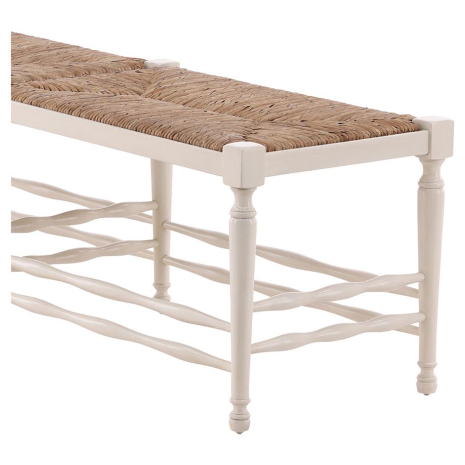 Cream Reed Bench by Furniture Classics