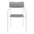 Fenimore Stackable Outdoor Patio Aluminum Dining Armchair In White Gray by Modway Furniture