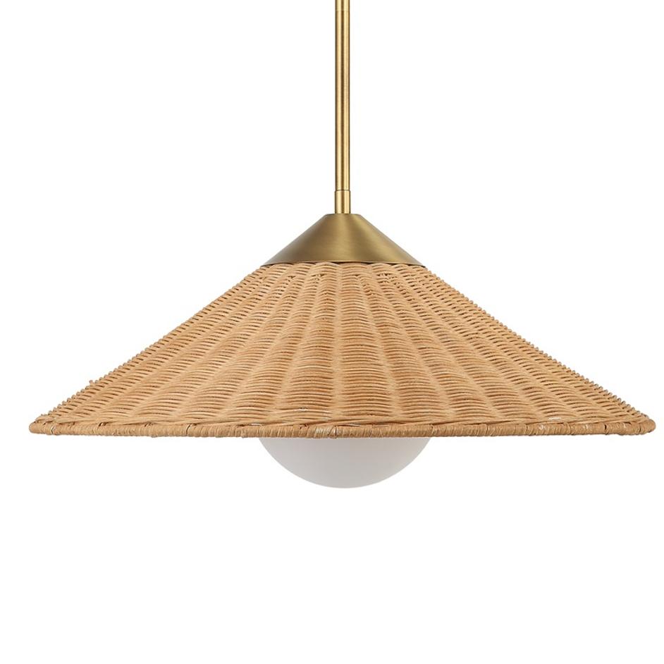 Phuvinh 1 Light Rattan Shade Pendant by Uttermost