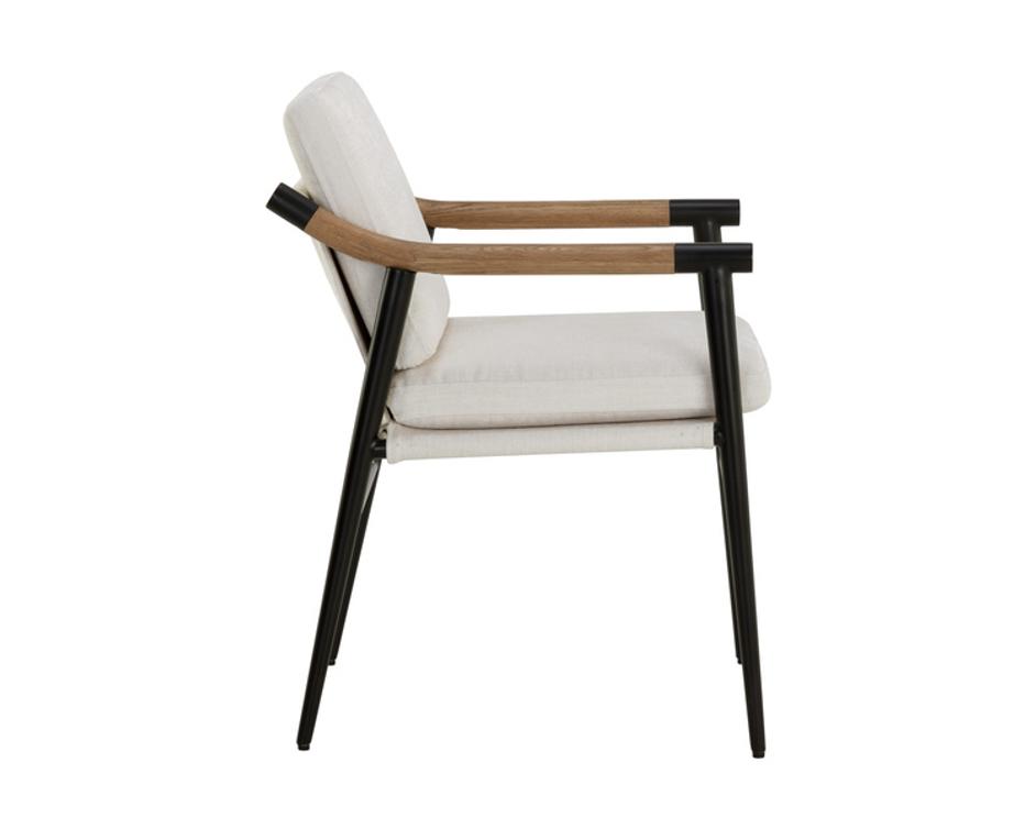 MEADOW DINING ARMCHAIR - HEATHER IVORY TWEED by Sunpan