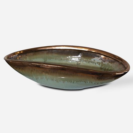 Iroquois Green Glaze Bowl by Uttermost