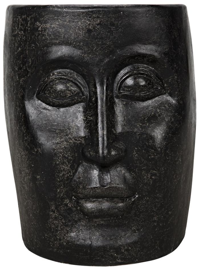 Head Side Table, Black Fiber Cement by Noir Furniture