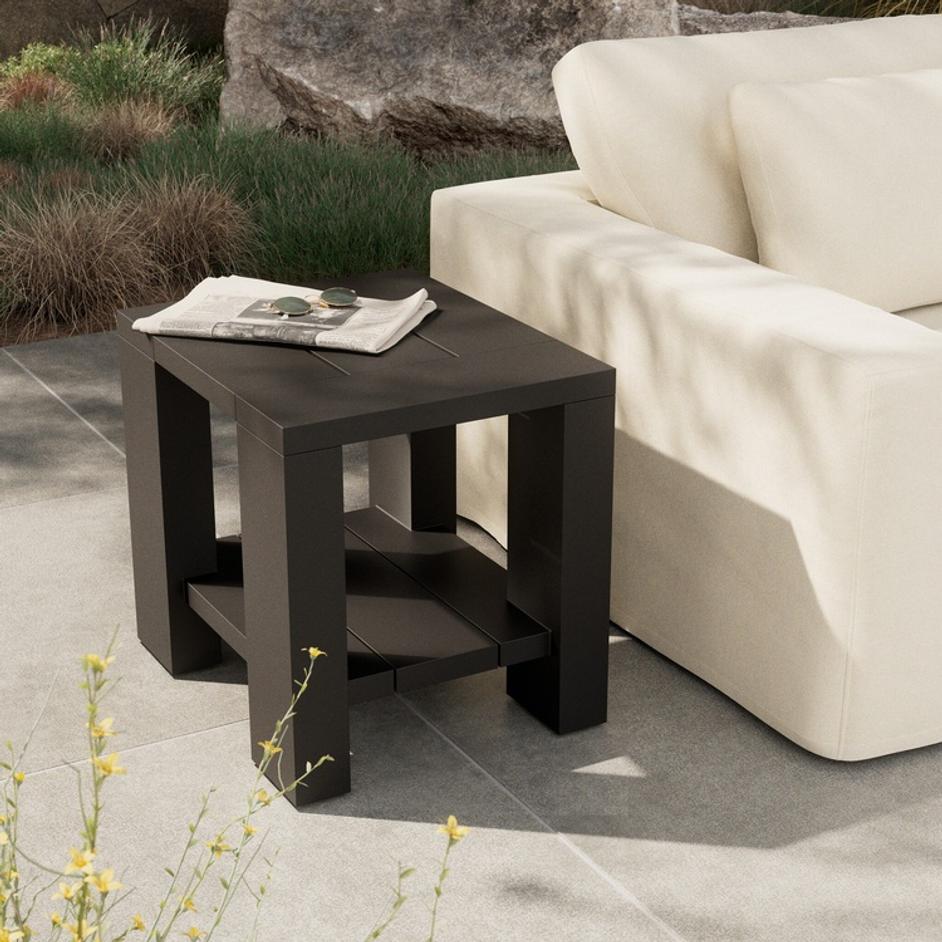 Roca Outdoor Metal End Table by Four Hands