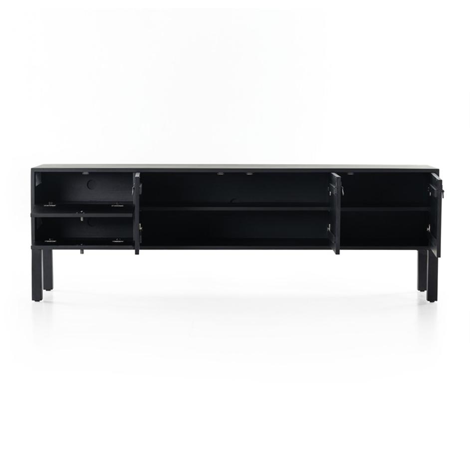 Isador Media Console In Black Wash Poplar by FOUR HANDS