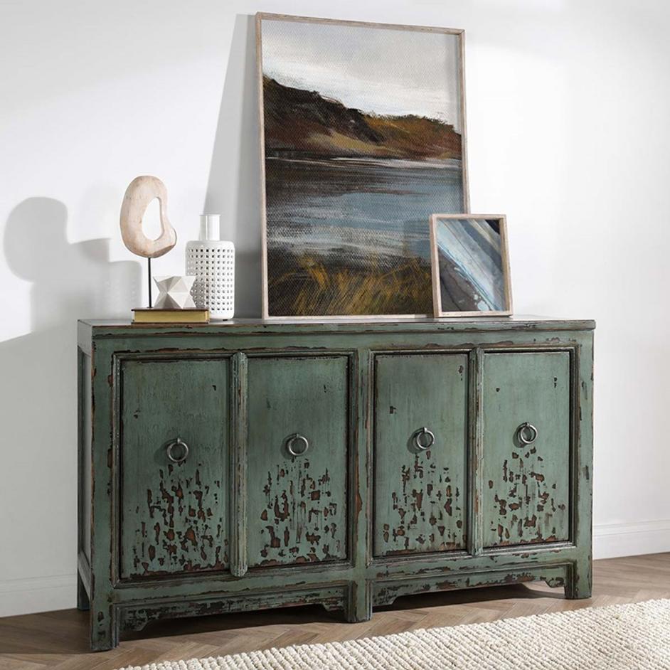 Amherst 4Dr Buffet Turquoise by Classic Home