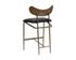 GIBBONS COUNTER STOOL - ANTIQUE BRASS - CHARCOAL BLACK LEATHER by Sunpan