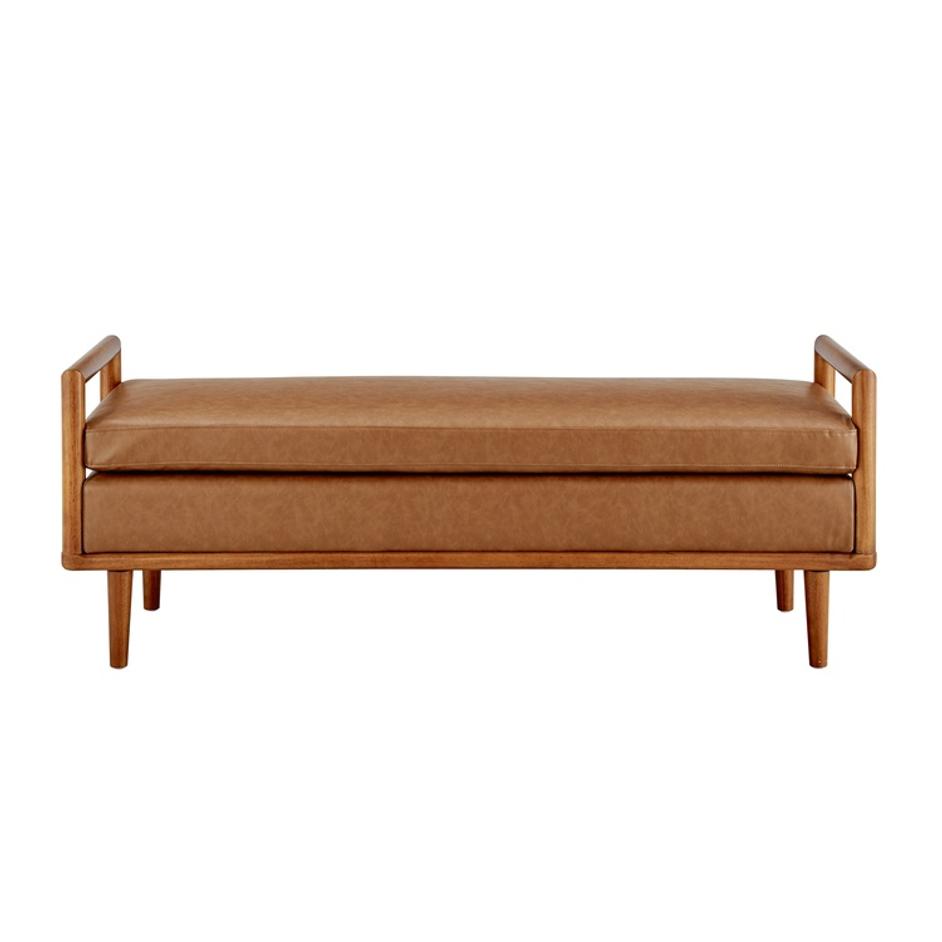 William KD PU Bench, Vintage Cider by New Pacific Direct