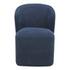 Larson Rolling Dining Chair Navy Blue by Moes Home
